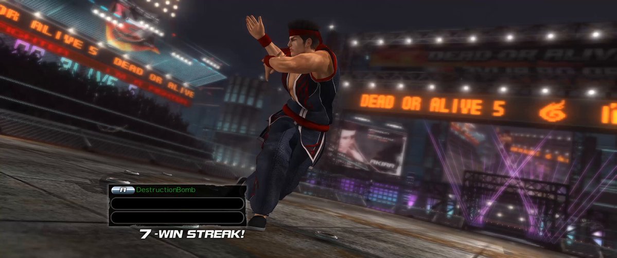 #DOA5LR PC lobbies. One thing that DOA5 brought in was Akira on the DOA planet. Despite coming from VF, he is without a doubt the hardest character to use in DOA. However learning him blessed the user pretty heavily, considering this character had insane DOA neutral, was super versatile, strong backdash, best damage in the game, best guardbreaks in the game, and the best launcher in the game.