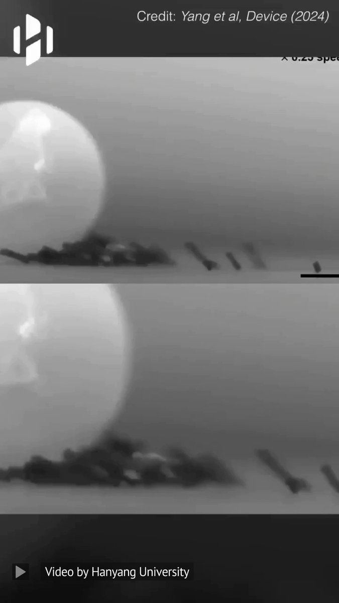 Researchers at Hanyang University developed magnetic micro swarm robots that can operate in groups of up to 1,000 units. Individually simple, the robots collectively achieve capabilities through coordination, including carrying objects up to 350 times the weight of one unit. The swarm can operate on surfaces, in liquids and confined spaces, with potential applications in clearing blocked arteries, drug delivery and pipeline navigation. Video Credit: Hanyang University #engineering #technology #robotics