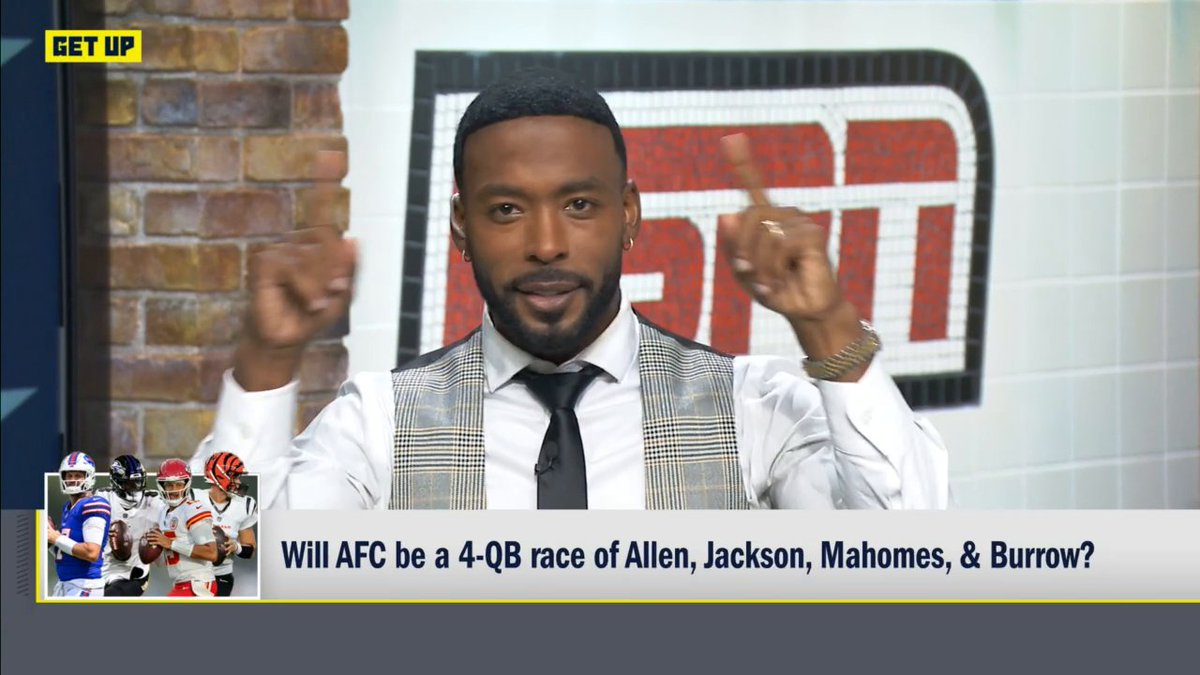 “I’m going with Lamar Jackson in the Super Bowl. Hold on, I’m going with Josh Allen in the Super Bowl. Hold on. … Give me Joe Burrow.” —Andrew Hawkins on who might win it all this season 😭