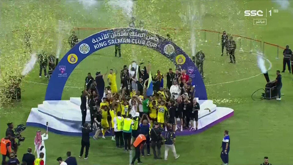 Throwback to when Cristiano Ronaldo won his first trophy for Al Nassr 🤍🤍