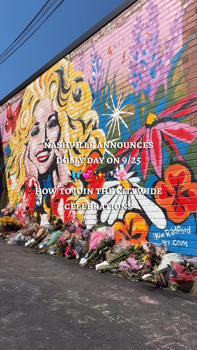Today we are SO excited to announce that this 9/25 is officially Dolly Day in Nashville! 🦋🩷 #DollyDayNashville is a citywide celebration of Dolly's generosity, kindness, music and entrepreneurial spirit that has made her an enduring part of Nashville’s identity. The celebration is designed to give everyone a way to participate, whether you're Nashvillian, a visitor to Music City, a local business, musician, sports team, or a neighborhood looking for a way to come together! 🦋🩷 Ways Nashville is celebrating on 9/25:👇