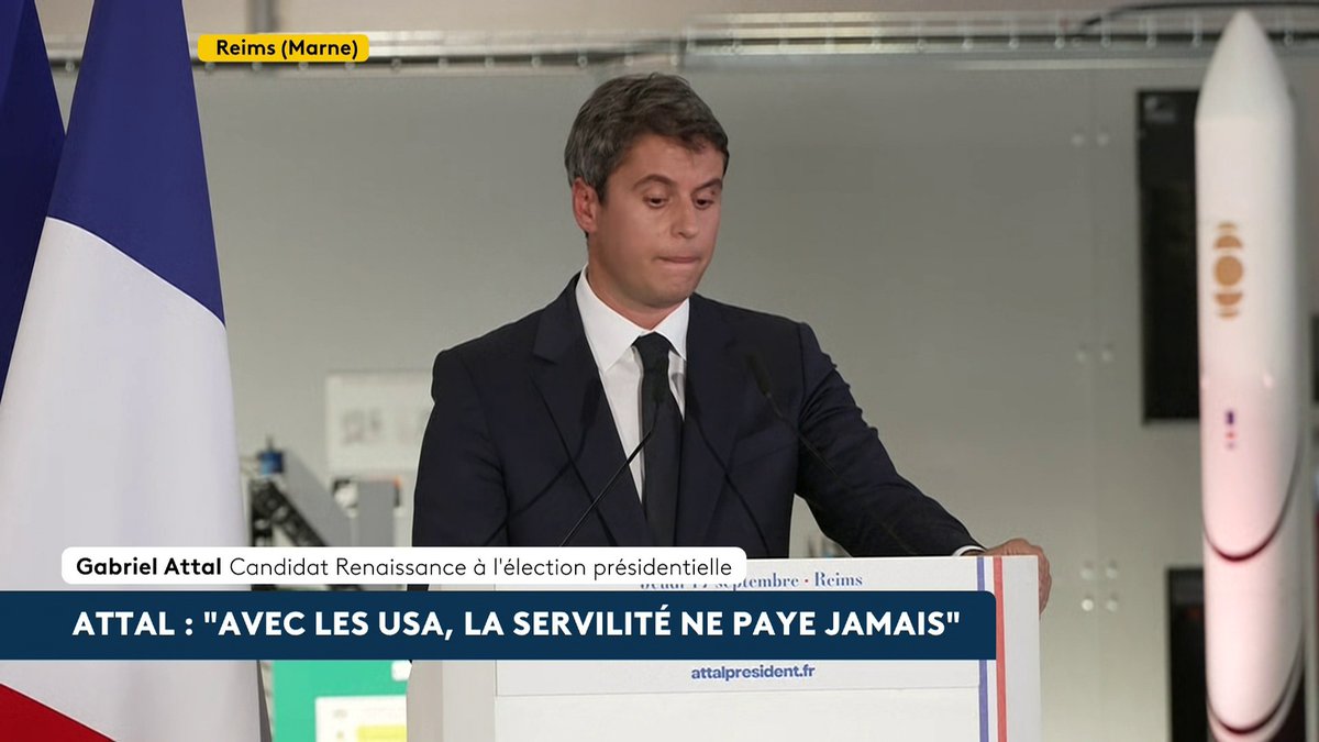 🔴 🗣️ Pouvoir d'achat : "Le seul chemin pour une augmentation massive des salaires, c'est l'innovation et donc c'est l'Europe", estime Gabriel Attal, candidat Renaissance à l'élection présidentielle. #canal16