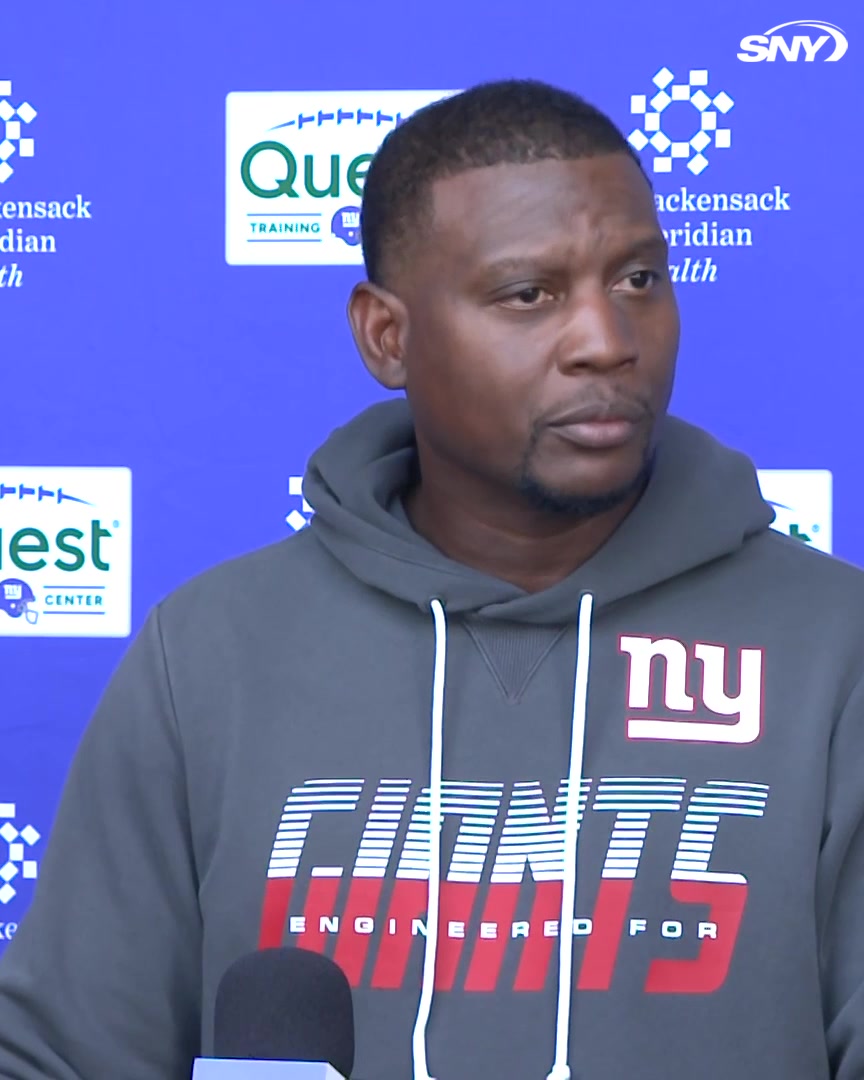 Dennard Wilson on the Giants' defensive penalties in Week 1: "The teaching point is this - you don't need to grab...cleaning up our hands. We're going to be physical, but at the top of the route, we have to understand how they're going to call it."