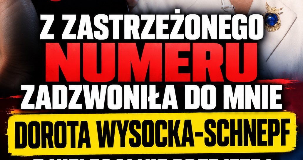 Dziś z zastrzeżonego numeru zadzwoniła do mnie Dorota Wysocka-Schnepf z nielegalnie przejętej TVP w likwidacji. Wytłumaczyłem jej co myślę o działaniach nielegalnej TVP!