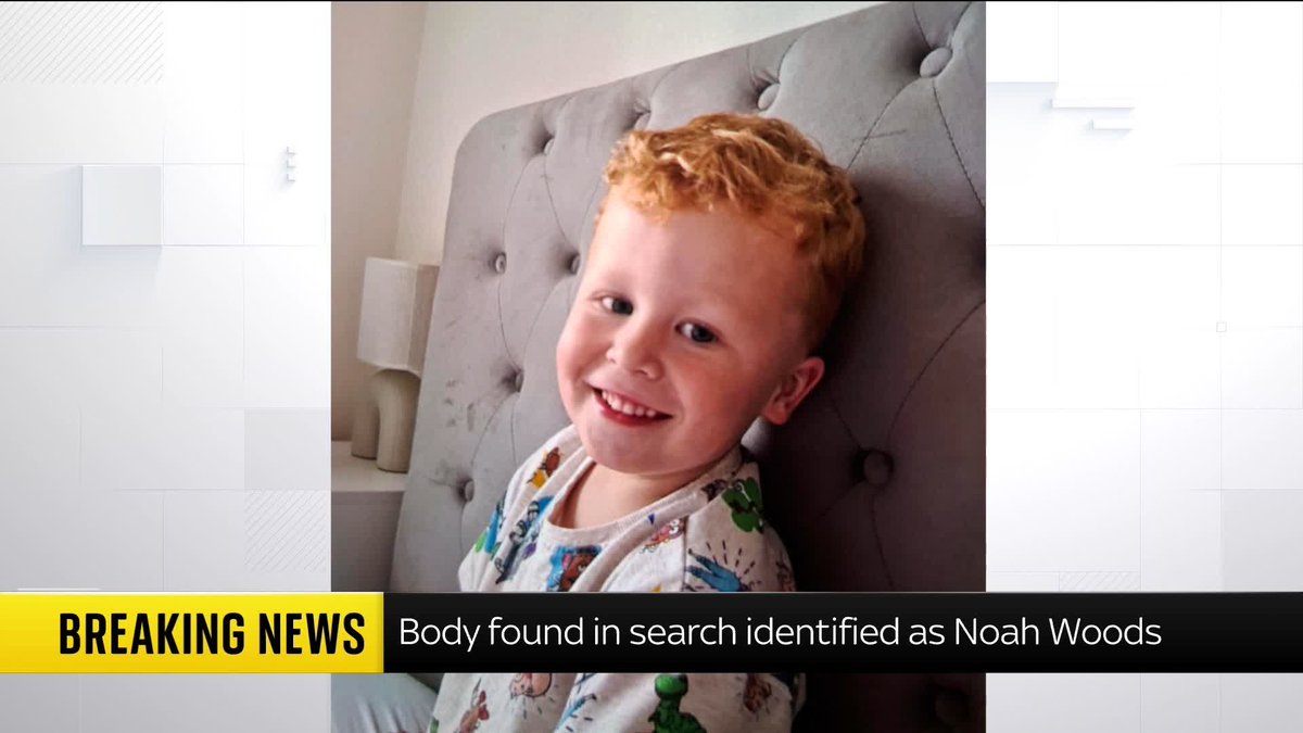 BREAKING: A body that was recovered by police from a lake in Brantham yesterday has been formally identified as three-year-old Noah Woods, according to Suffolk Police. Read more: 📺 Sky 501, Virgin 602, Freeview 233 and YouTube