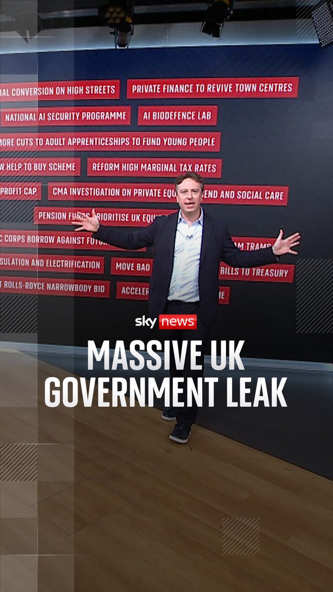 A massive 'sensitive' leak from the heart of Downing Street reveals how much Andy Burnham has been borrowing from Sir Keir Starmer's plans. Sky's deputy political editor Sam Coates Sky reveals a 50-page bundle of presentations, strategy ideas and policy submissions from inside government. 🔗