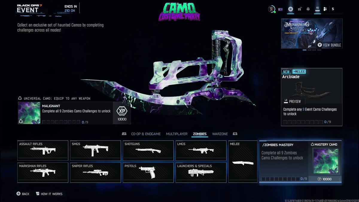 The 'Camo Costume Party' Event is NOW LIVE in Black Ops 7 Season 6 🎃 💥 Complete 9 Weapon Class Challenges in Each Mode to Unlock an ULTRA MASTERY CAMO — with an ANIMATED Camo available for every Mode!