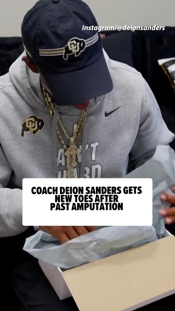 👏 Deion Sanders is back to being “ten toes down” after receiving new toes, following the amputation of two toes in 2021. 🎥: IG / DeionSanders