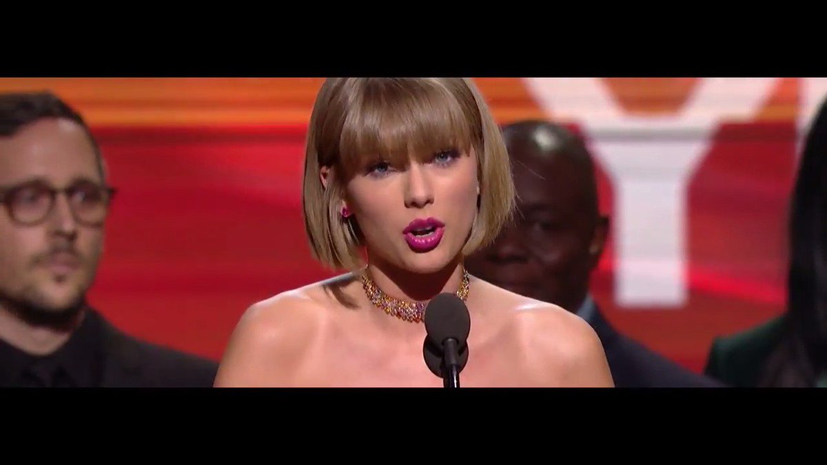 when the recording academy used taylor's speech in a motivational video because it was too powerful