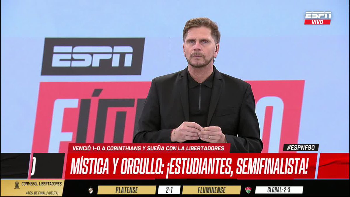 🗣️ El editorial del Pollo Vignolo sobre la victoria y clasificación a Semifinales de Estudiantes de La Plata. ▶️ Mirá #ESPNF90 por ESPN en el Plan Premium de #DisneyPlus