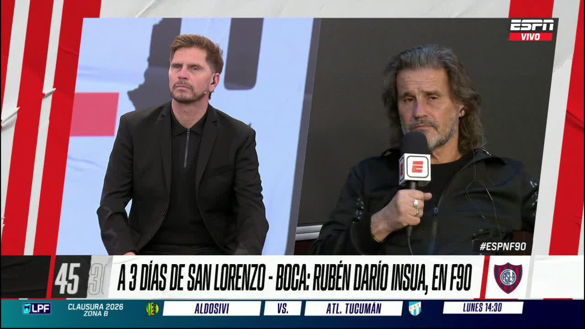 "NO IMAGINABA VOLVER TAN RÁPIDO", dijo Ruben Darío Insua sobre su regreso al banco de San Lorenzo. 📺 #ESPNF90 | ESPN en el Plan Premium de #DisneyPlus