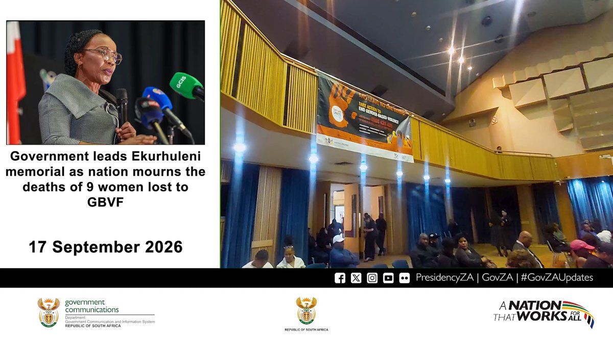 “To the men of South Africa, I speak directly and unequivocally to you. Please stop it.” Minister Chikunga has called on men to end all forms of gender-based violence and treat women with dignity and respect. She emphasised that GBVF is not limited to physical violence, highlighting verbal, emotional and financial abuse that often takes place behind closed doors. The Minister also warned that abuse can escalate, stressing the need to confront harmful behaviour before it progresses to assault and murder. #GovZAUpdates #EndGBVF