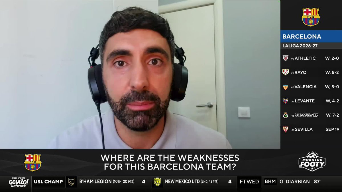 "We're talking about it a little bit less now because they are playing it better." Phil Kitromilides explains why Barcelona are more comfortable playing Hansi Flick's high-line system ⬆️