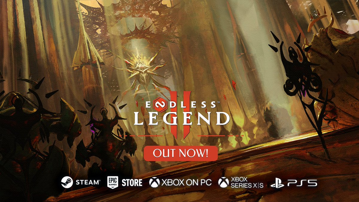 ENDLESS Legend™ 2 is now out on PC, Xbox S|X Series and PlayStation 5. - Steam: - PlayStation: - Xbox: #EndlessLEgend2