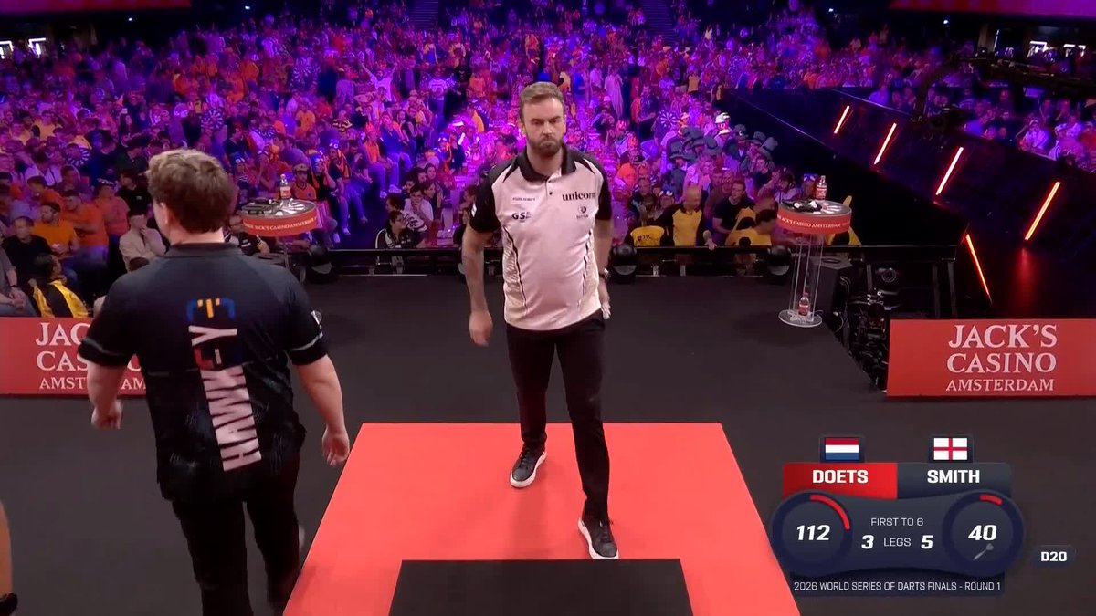 SMUDGER SAILS THROUGH! Ross Smith averages almost 103 to dispatch Kevin Doets 6-3 in Amsterdam! 📺 #WSODFinals | R1
