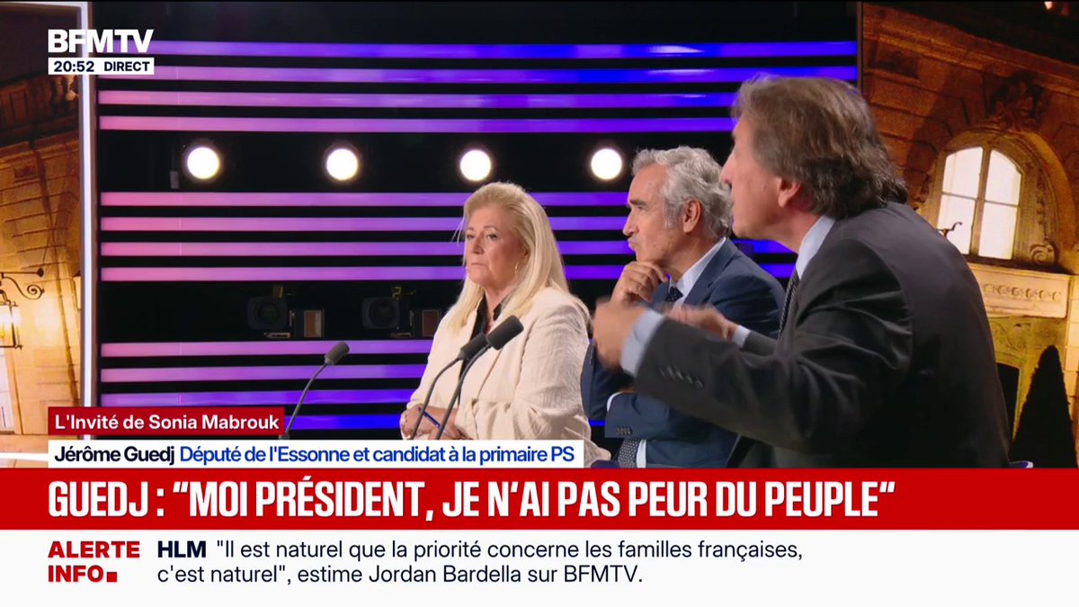 Référendum: "Moi président, je n'ai pas peur du peuple et de le consulter", assure Jérôme Guedj, candidat à la primaire PS