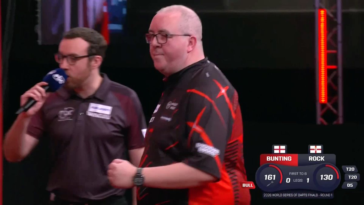 161 FROM THE BULLET! Some shot from Stephen Bunting to take a 1-0 lead 🔥 📺 #WSODFinals | R1