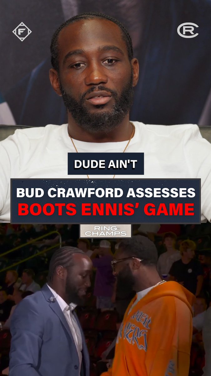Terence Crawford doesn't think Boots Ennis has fought anyone CLOSE to his level 👀 And if they ever shared a ring, Bud says Boots wouldn't be anywhere near ready for what he'd have in store for him. 💨 Full episode out NOW on the RING CHAMPS YouTube!