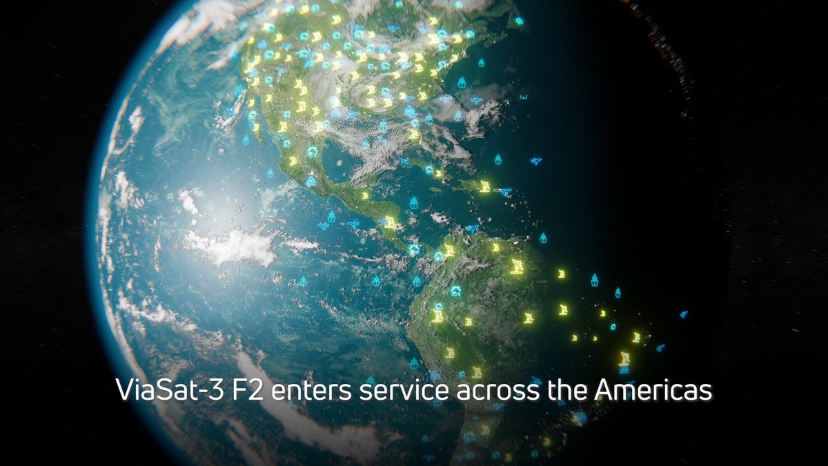🛰️ ViaSat-3 F2 enters service across the Americas, completing our next gen constellation! With all three ViaSat-3 satellites contributing to our global network, we’ve tripled our total network capacity across the Americas, APAC, & beyond. Read more: