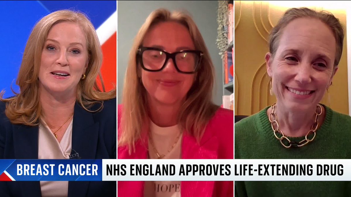 "It means everything." A life-extending breast cancer drug is now available on the NHS in England, two years after it was rejected over cost. Two campaigners, Helen Addis and Kate Wills, share their reaction with Sarah-Jane Mee. 🇬🇧 The UK Tonight:
