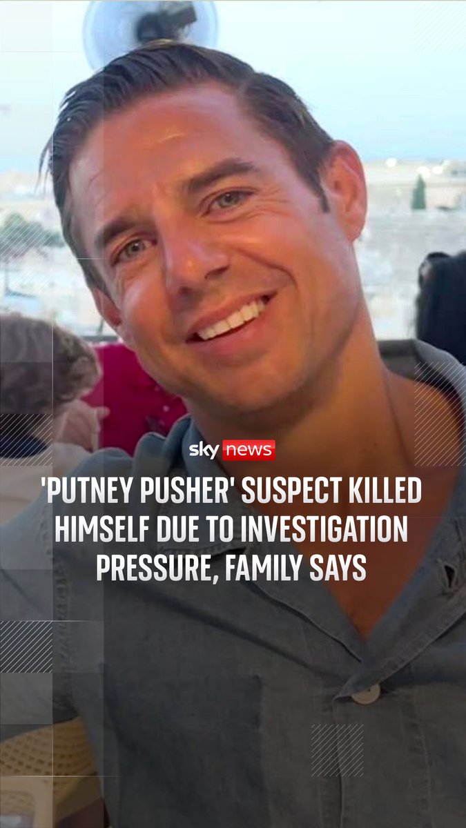 The family of a man accused of pushing a woman into oncoming traffic in 2017 has said he "took his own life" due to the police investigation into the incident. He was released under investigation and never charged. Sky's @EmmaBirchley reports. Latest: