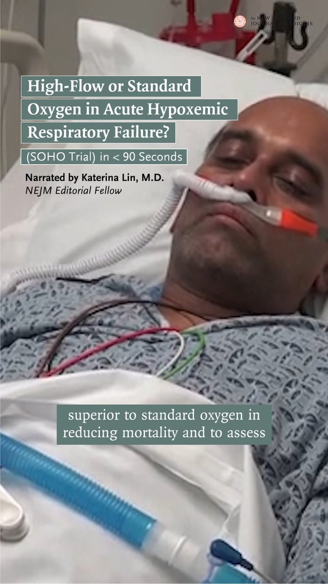 What is the best oxygenation strategy for patients with acute hypoxemic respiratory failure? NEJM Editorial Fellow Katerina Lin, MD, shares the key results of a trial comparing high-flow to standard oxygen in respiratory failure. Read the full study at