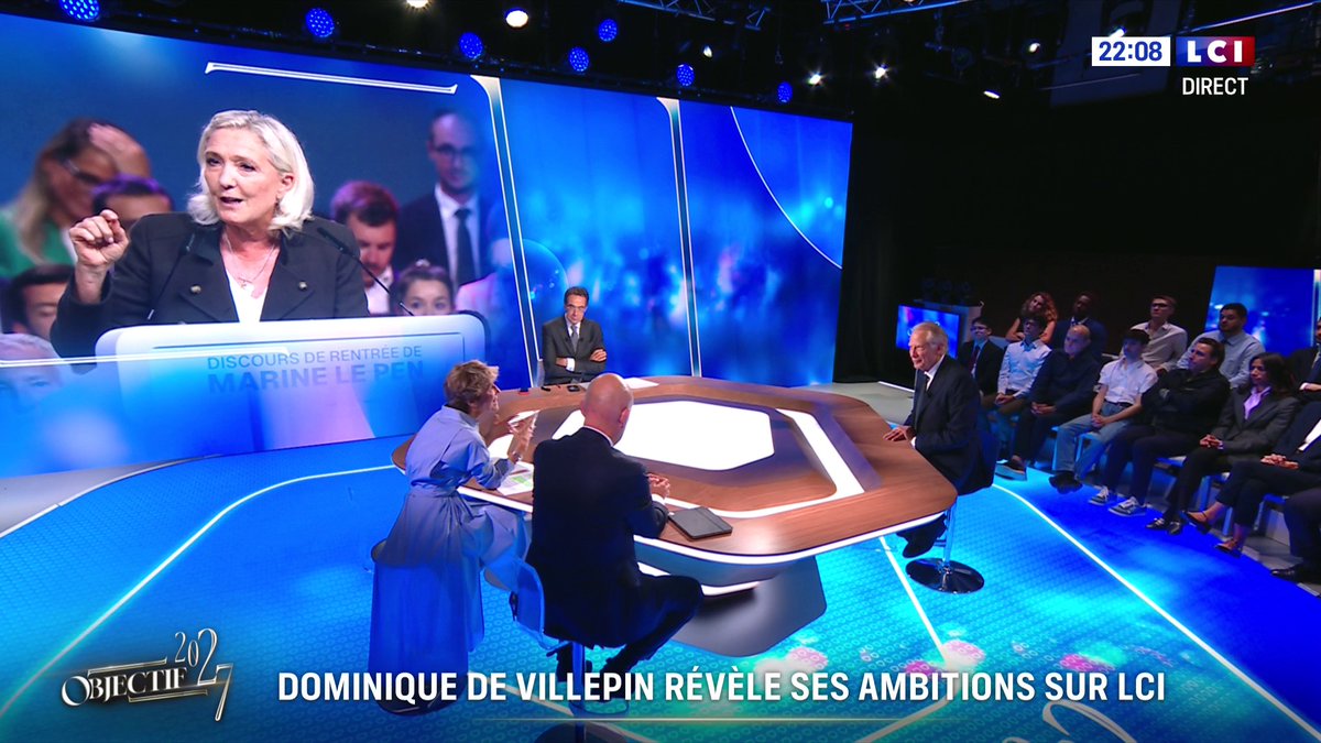 ▶️ Référendum sur l'immigration 🗣️ "Nous sommes dès le premier acte de Marine Le Pen devant quelqu'un qui bafoue les institutions" : Dominique de Villepin 📺 Objectif 2027 avec Darius Rochebin sur LCI