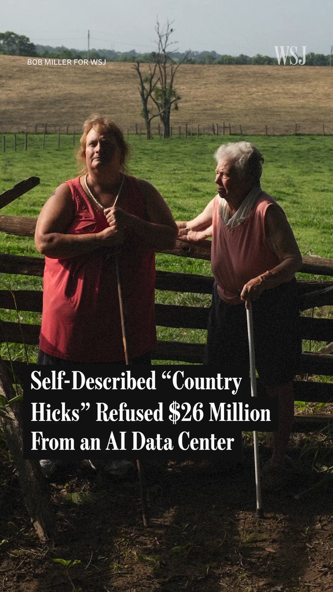 A Kentucky mother and daughter turned down $26.48 million for their farmland after learning it would be used for an AI data center. 🔗 Read more: