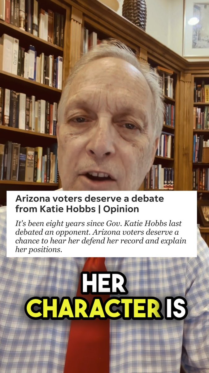 Arizona deserves a real leader with character who will show up for them. Katie Hobbs has failed to be that governor. She won’t show up, she won’t debate, and she won’t defend her record. Just lies being funded by California money.