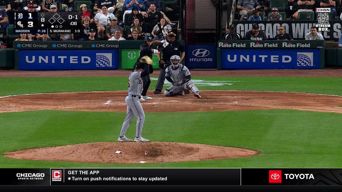 村上宗隆、メジャー初のスリーベースヒット🔥 🎥White Sox on CHSN #村上宗隆
