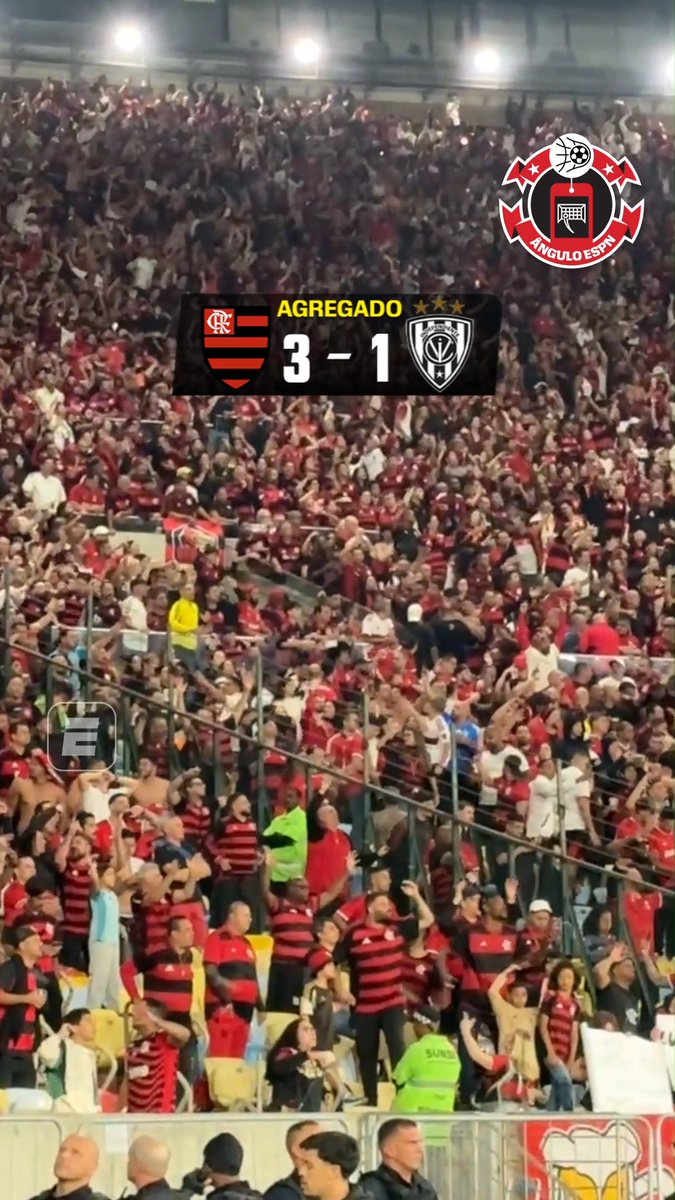 "TUA GLÓRIA É LUTAR..." O Flamengo sofreu mais do que o esperado, mas se classificou à semifinal da CONMEBOL Libertadores ao empatar com o Independiente del Valle, por 1 a 1, na noite desta quinta-feira (17), no Maracanã, com transmissão ao vivo no pacote premium do Disney+. 👉 Assista à CONMEBOL Libertadores, AO VIVO, pela ESPN no Plano Premium do #DisneyPlus. #LibertadoresNaESPN #Flamengo #DelValle