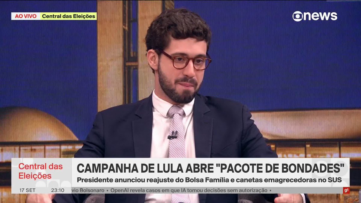 "Governo se viu em uma encruzilhada", analisa Pedro Figueiredo após Lula anunciar ajuste no Bolsa Família e caneta emagrecedora no SUS. ➡️ #CentraldasEleições – de segunda a sexta, às 19h e às 23h, na #GloboNews. Assista na TV e no #Globoplay