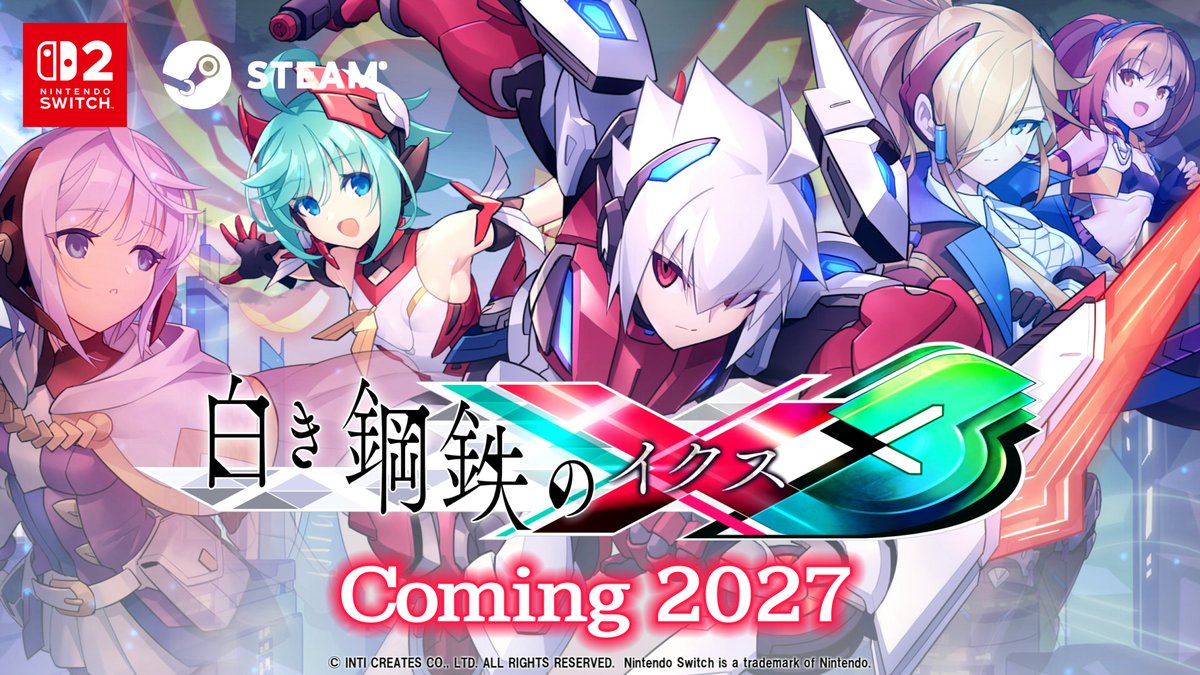 📢<#TGS2026 「#白き鋼鉄のX(イクス)3」プレイアブル出展情報! #東京ゲームショウ2026 特別体験版でアキュラの新武装「ディバイドエッジ」と新たなEXウェポンを試遊しよう! ご来場の際はインティ・クリエイツのブース(ホール6-C05)へお越しください! 詳細は公式を✅