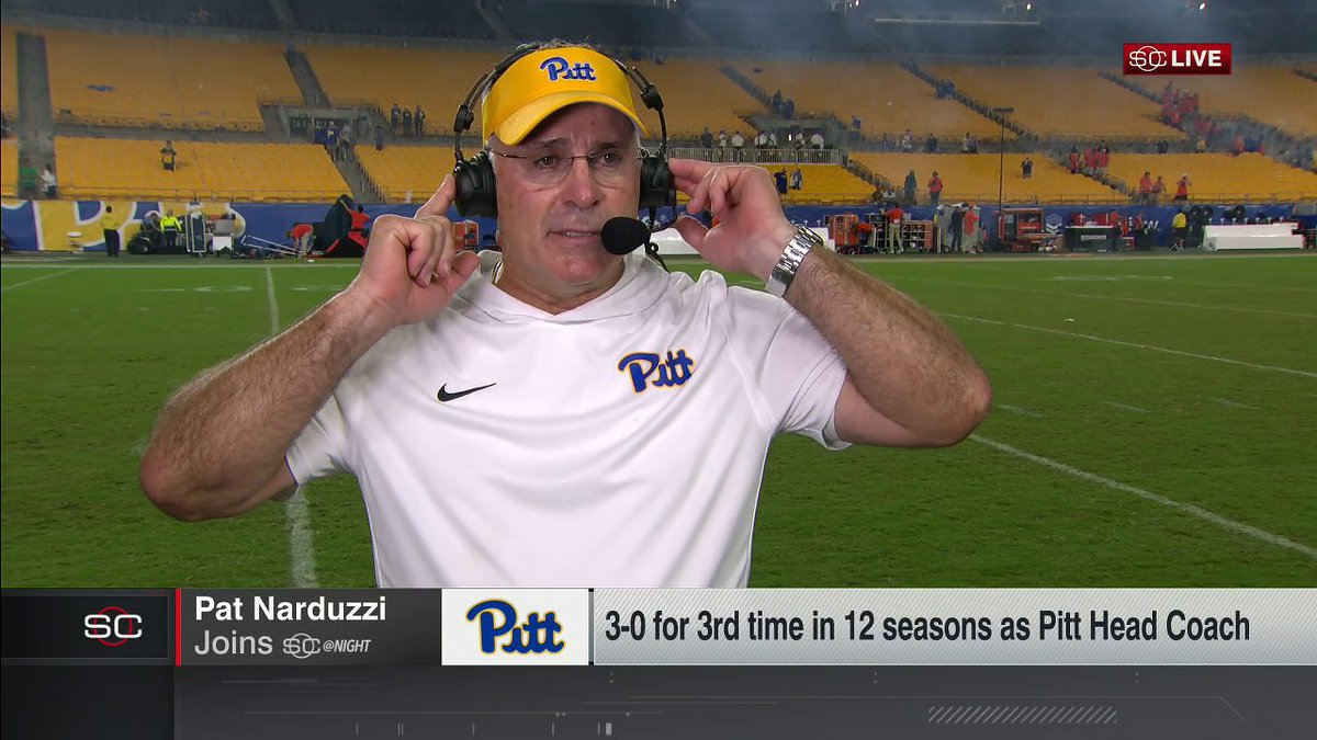 "We've been better at stopping the run. ... We're okay right now. We still got a lot of work to do. We need to get better." Pitt head coach Pat Narduzzi joins SportsCenter following their win vs. Syracuse 🏈