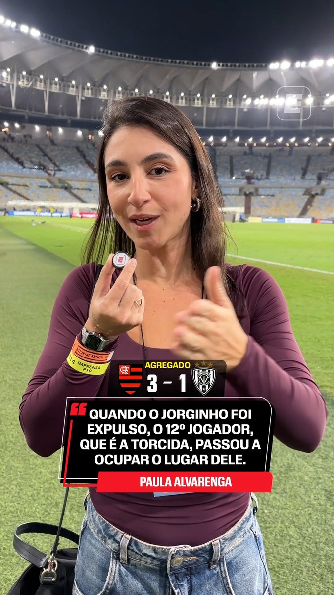 “A torcida do Flamengo provou que joga junto!”🔴⚫ Paula Alvarenga não poupou elogios à torcida rubro-negra durante o jogo que classificou o Flamengo para as semifinais da CONMEBOL Libertadores. Ela ainda mandou um recado: rumo ao penta! ASSISTA À CONMEBOL Libertadores AO VIVO pela ESPN no Plano Premium do #DisneyPlus! #LibertadoresNaESPN #Flamengo #DelValle