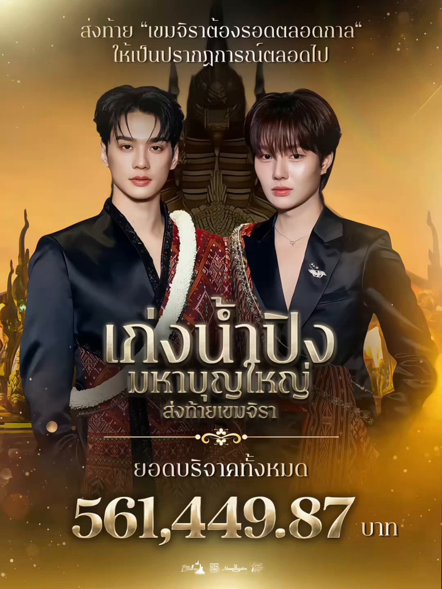 #เก่งน้ำปิงมหาบุญใหญ่ส่งท้ายเขมจิรา ขอปิดรับบริจาคร่วมบุญอย่างเป็นทางการ ขอขอบพระคุณในพลังศรัทธาและน้ำใจจากพี่ ๆ ทุกท่านที่ร่วมกันส่งต่อบุญในครั้งนี้ จนวันนี้ เขมจิราต้องรอด มีพระแล้ว จากแรงศรัทธาของทุกคน ในวันที่ 18 กันยายน 2569 บ้านแลนด์ขออนุญาตปิดรับบริจาคร่วมบุญอย่างเป็นทางการ ด้วยยอดรวมทั้งสิ้น 561,449.87 บาท สำหรับเงินจำนวนที่เกินจากค่าใช้จ่ายในการสร้างพระ บ้านแลนด์จะนำไปจัดสรรแบ่งส่วนเพื่อทำบุญทั้งหมด โดยรายละเอียดการจัดสรรจะมีการแจ้งให้พี่ ๆ ทุกท่านทราบอีกครั้ง หลังจากได้พูดคุยและสรุปรายละเอียดกับทางวัดเรียบร้อยแล้ว ขอขอบพระคุณพี่ ๆ ทุกท่านอีกครั้งจากหัวใจ สำหรับทุกแรงศรัทธา ทุกการสนับสนุน และทุกความตั้งใจดีที่ร่วมกันทำให้มหาบุญครั้งนี้เกิดขึ้น แล้วพบกันในวันที่ 14 พฤศจิกายน 2569 ที่ วัดภูพร้าว จังหวัดอุบลราชธานี ค่ะ #KengNamping #เก่งน้ำปิง #KengHarit #nampingster