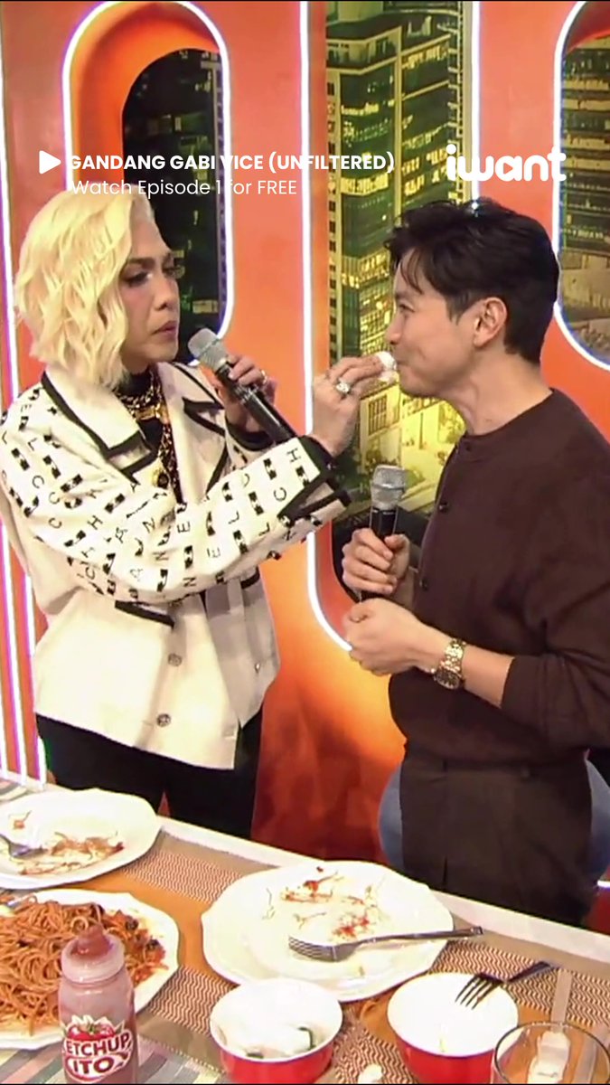 Tikiman ng pansit na may ketchup with Alden! 🍽️😆 Watch na ng #GandangGabiVice Episode 1 UNFILTERED for FREE sa iWant. Free access for PH only. #GGV