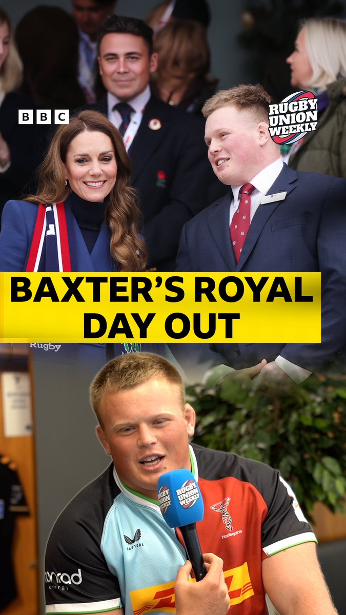 "I had a week to find a suit" 😅👔 Fin Baxter on sitting next to Kate Middleton at Twickenham for England v Ireland 🌹👑 #BBCRugby