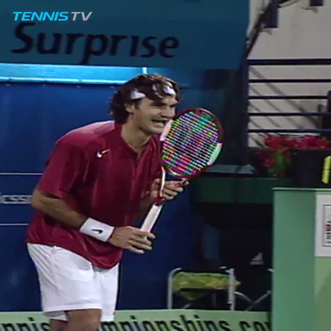 More than two decades ago, Roger Federer hit a never seen before, one of the greatest shots ever.. What do you call this ?? A reverse lob 🤯
