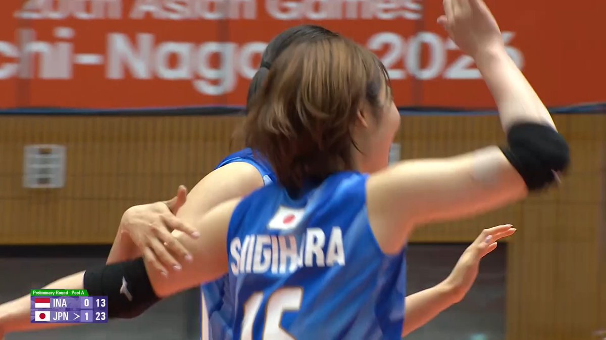 / アジア大会 愛知・名古屋 📺TBS系列で独占放送✨ \ バレーボール女子 ファーストラウンド グループA🏐 🏐第2戦🏐 🇯🇵日本 ㉕㉕ 2 🇮🇩インドネシア ⑲⑬ 0 北窓絢音が途中出場❗️ 日本ストレート勝利なるか⁉️ みんなで日本代表を応援しよう📣📣