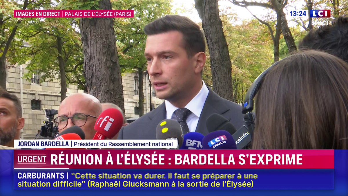 🔴🗣️ "Le Président n'a apporté aucune réponse sur le pouvoir d'achat ou sur la question des taxes sur les carburants", déplore Jordan Bardella sur LCI ⬇️