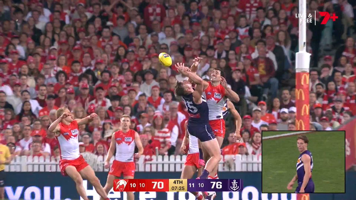 "That is the worst decision of the year at a crucial stage." - Daisy on this not being paid a free #AFLFinals