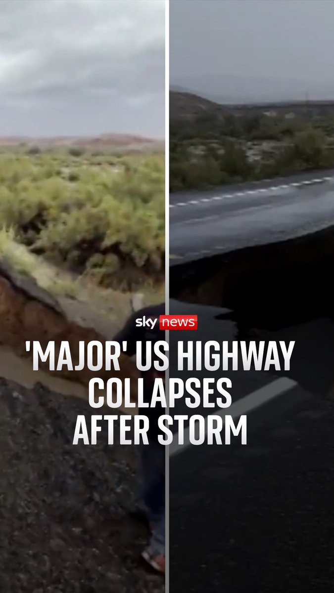 A massive sinkhole caused a highway in Dennehotso, northern Arizona, to collapse.