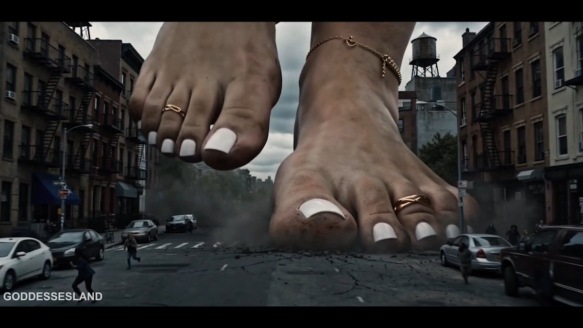 Giantess FootyQueen✨ can't help but to squish tinies like ants beneath her stinky feet as they scream for their lives.