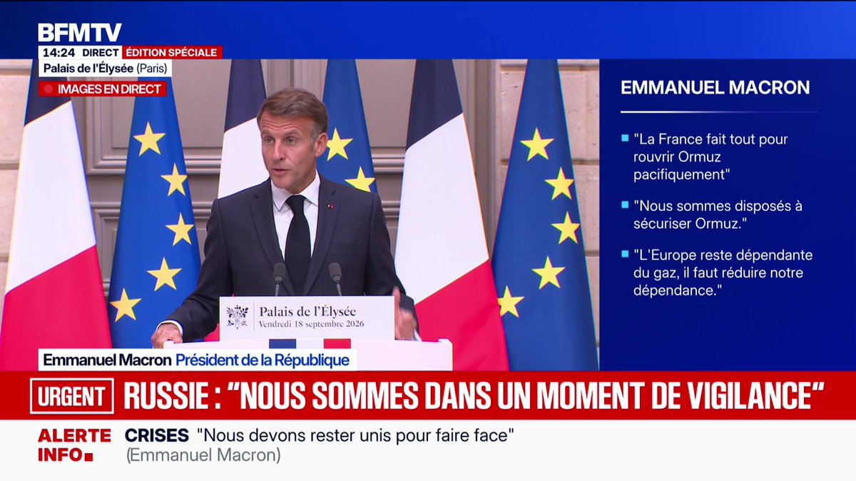 Menaces russes: d'éventuelles attaques "ne resteront pas sans réponse", affirme Emmanuel Macron