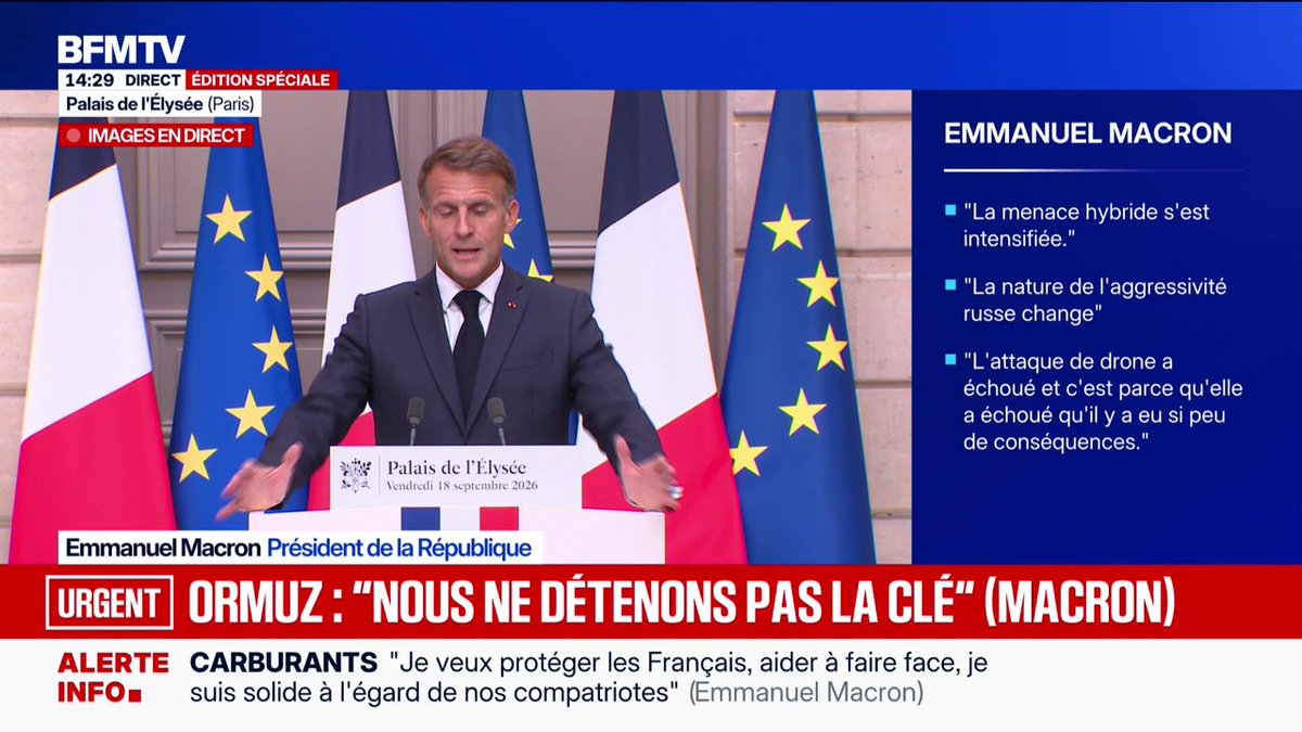 Crises des carburants: "Dépenser énormément d'argent public, que nous n'avons pas, n'est pas la meilleure réponse", estime Emmanuel Macron