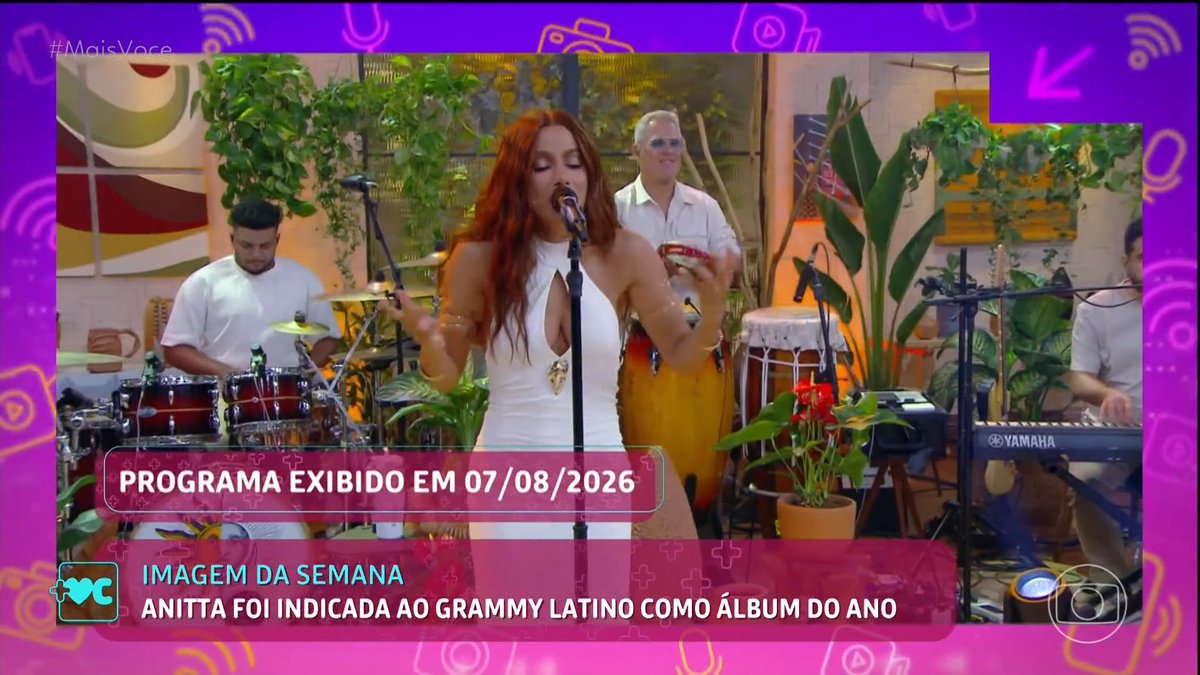 ACEITEM A GRAMMY LATINO NOMINEE!!!! 🏆🔥 já é dela, da nossa @anitta! 💖 #MaisVocê #TVGlobo