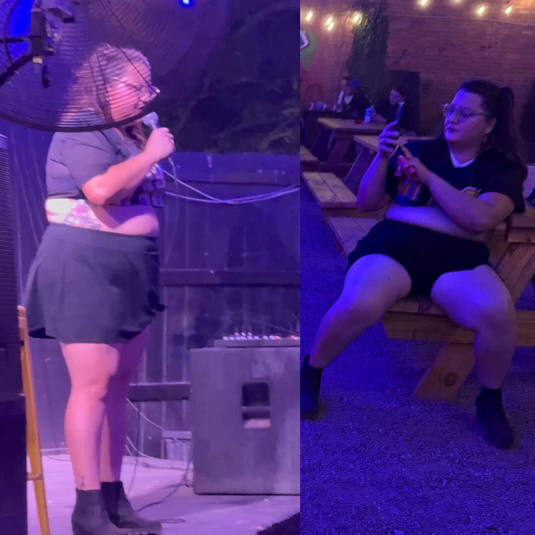 Morbidly obese “comedian” looking disgusting as hell in Dallas has a mental breakdown after being fat shamed by crowd