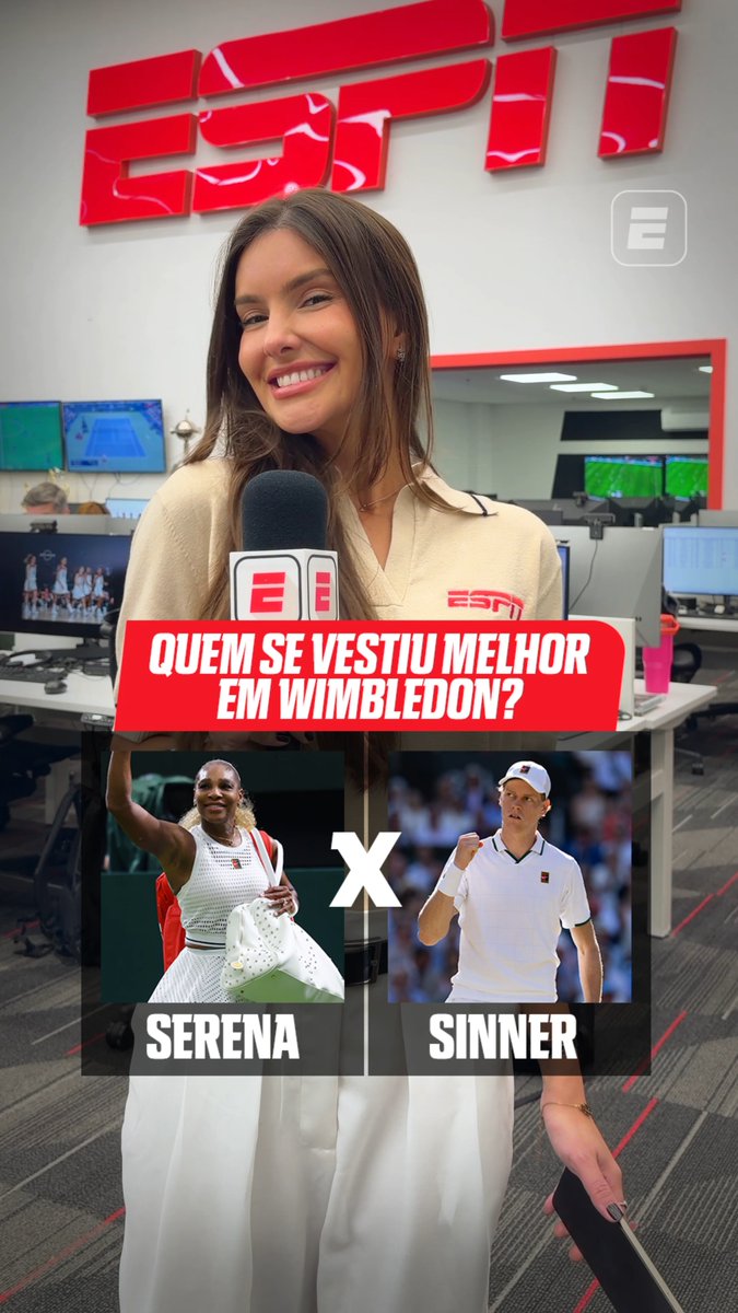 A Thais Braz escolheu quem usou o melhor look em Wimbledon! Concorda com ela, fã de esporte? 🎾🪡🧵 👉Assista a TODOS os Grand Slams na ESPN pelo Plano Premium do #DisneyPlus! #TenisNaESPN #Wimbledon #Moda