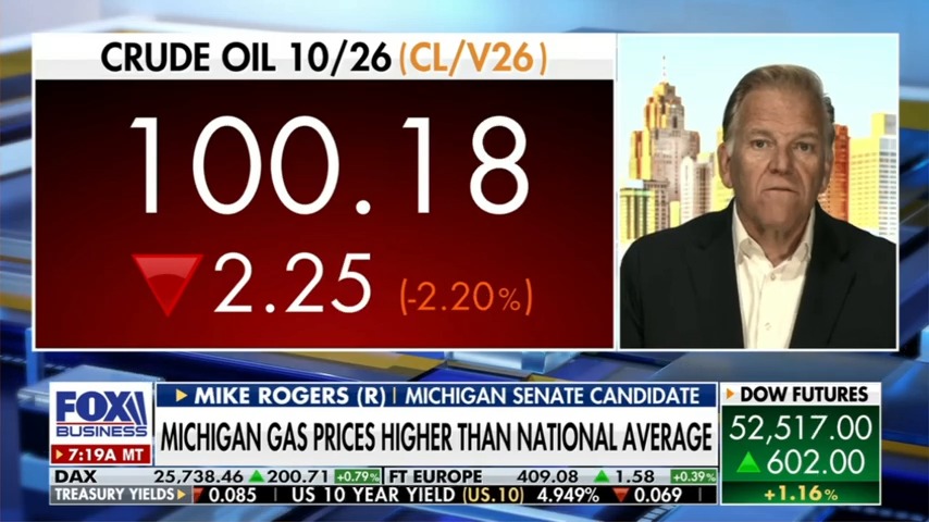 Mike Rogers claims Republicans "can't control" skyrocketing gas prices from the Iran war